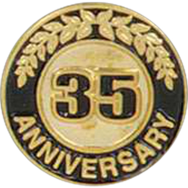 Stock die struck anniversary lapel pin with butterfly clutch. Blank.... from ASI 93235 Valley Casting Inc