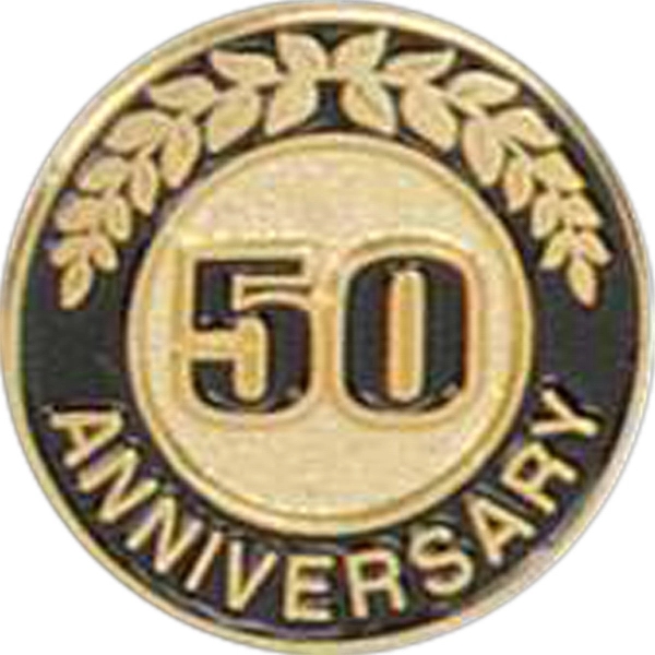 Stock die struck anniversary lapel pin with butterfly clutch. Blank.... from ASI 93235 Valley Casting Inc