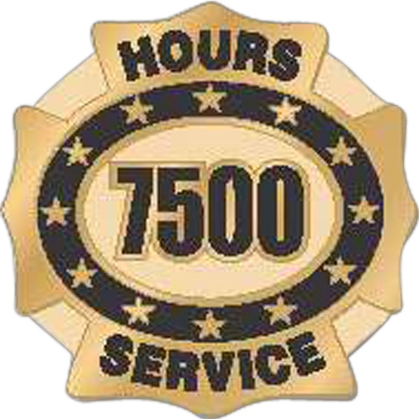 Hours of service die struck lapel pin with butterfly clutch. Blank.... from ASI 93235 Valley Casting Inc