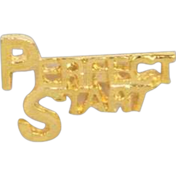 Stock cast word shape lapel pins with butterfly clutch. Blank.... from ASI 93235 Valley Casting Inc