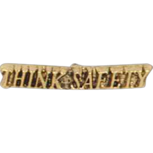 Stock cast think safety lapel pin with butterfly clutch. Blank.... from ASI 93235 Valley Casting Inc