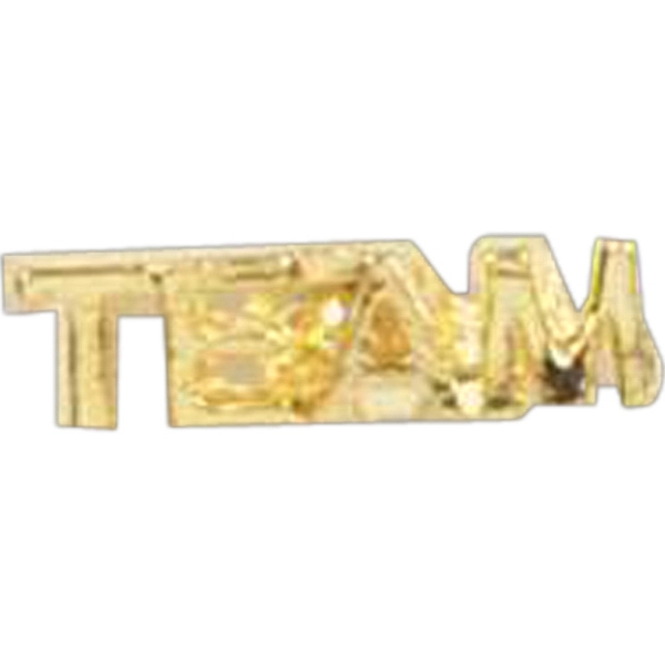 Stock cast word shape lapel pins with butterfly clutch. Blank.... from ASI 93235 Valley Casting Inc