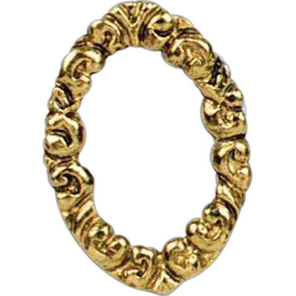 Stock cast Victorian oval shape wreath lapel pin with butterfly clutch.... from ASI 93235 Valley Casting Inc