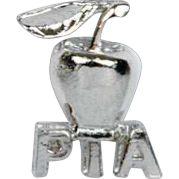 Stock cast apple shape lapel pin with butterfly clutch. Blank.... from ASI 93235 Valley Casting Inc