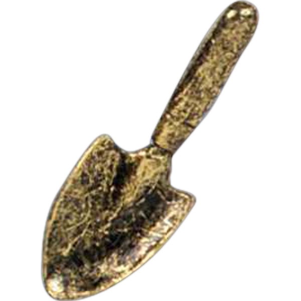 Stock cast shovel shape lapel pin with butterfly clutch. Blank.... from ASI 93235 Valley Casting Inc