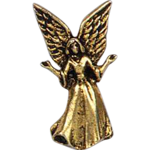 Stock angel with flowing gown, arms and wings spread lapel pin.... from ASI 93235 Valley Casting Inc