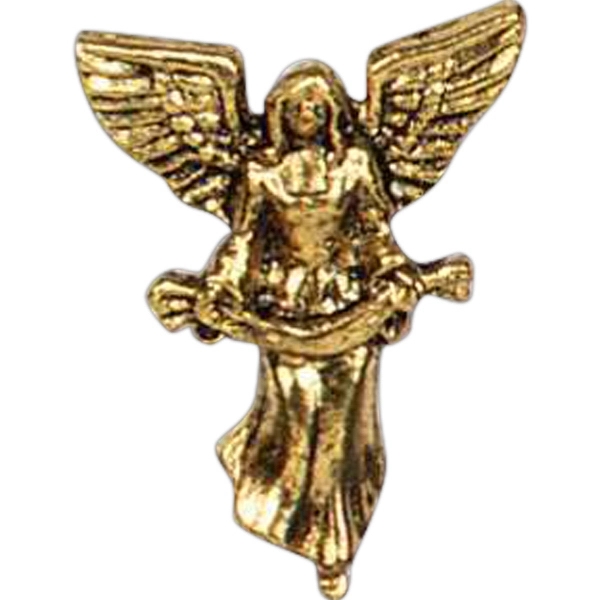Stock cast floating angel holding ribbon lapel pin with butterfly clutch.... from ASI 93235 Valley Casting Inc