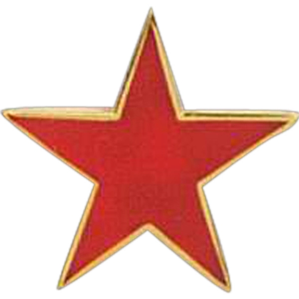 Stock cast colored star shape lapel pin with butterfly clutch. Blank.... from ASI 93235 Valley Casting Inc