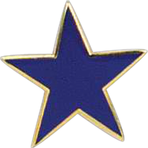 Stock cast colored star shape lapel pin with butterfly clutch. Blank.... from ASI 93235 Valley Casting Inc