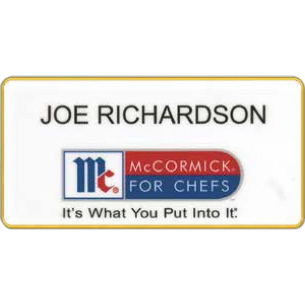 Name Badges with Deluxe Magnetic Backing.  3" Wide.  Perfect... from ASI 55610 Gempire/Floral Promotions