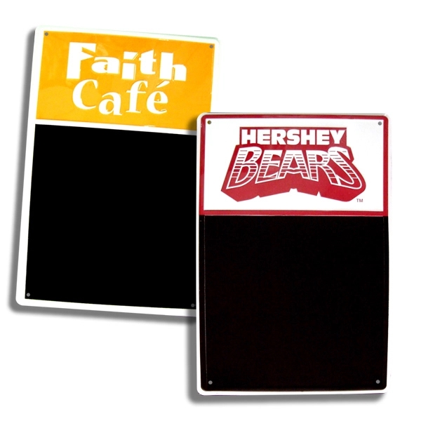 12" x 18" recycled aluminum chalkboard sign with four holes for... from ASI 50120 Dixie Seal & Stamp Co Inc / Dixiline