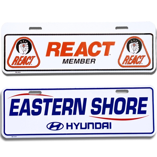 Embossed auto rider license plate made of recycled aluminum.... from ASI 50120 Dixie Seal & Stamp Co Inc / Dixiline