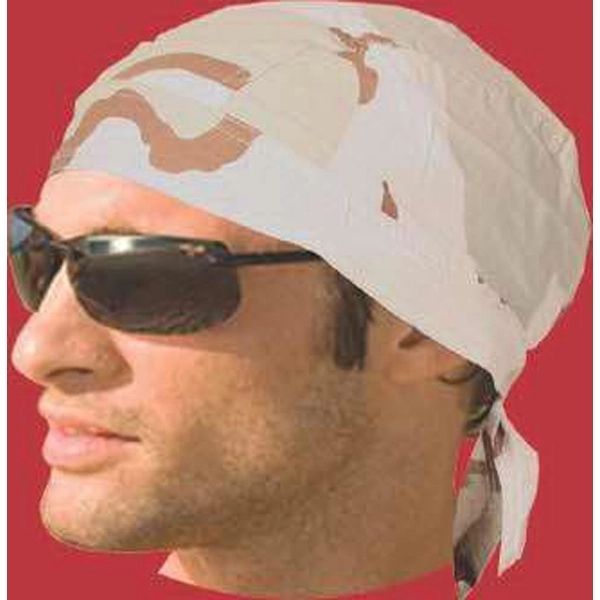 Head-wrap style bandanna with camouflage design.... from ASI 44020 Bandanna Promotions By CARO-LINE / Bandanna Promotions
