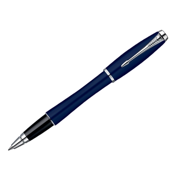 Roller ball pen with chrome plated trim fitted with medium point... from ASI 84833 Newell Custom Writing Instruments / Newell Brands
