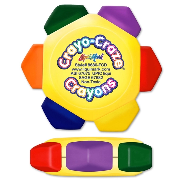 Six color crayon wheel. Easy to grip and fun to use.... from ASI 67675 Liqui-Mark Corp