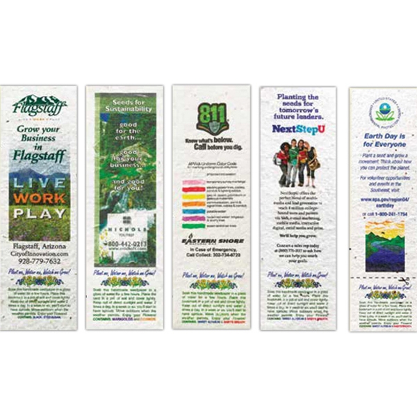 Floral Seeded Bookmark with Standard Planting Instructions at the Bottom of... from ASI 55610 Gempire/Floral Promotions