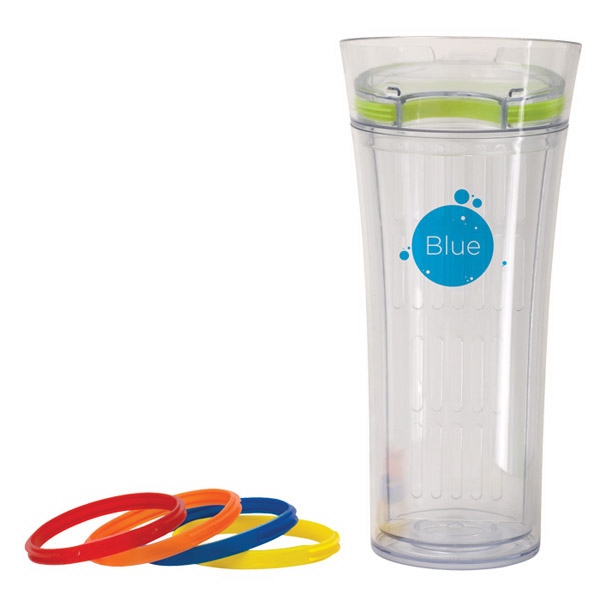 Tumbler with 5 interchangeable silicon bands to add a splash of... from ASI 89320 Starline USA Inc / Starline