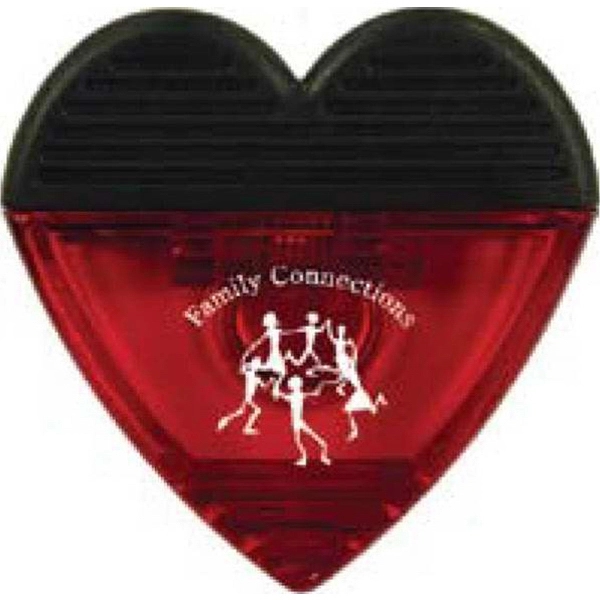 Heart Shaped Magnetic Clip with textured black rubber grip and extra... from ASI 79840 The Proinnovative Line