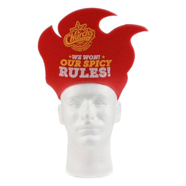 Foam flame pop-up visor. One size fits most.... from ASI 54886 Foamworx / FoamWorx