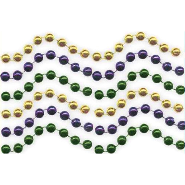 33" Mardi Gras beaded necklace in assorted colors. Blank.... from ASI 98360 WOWLine / WOWLine®