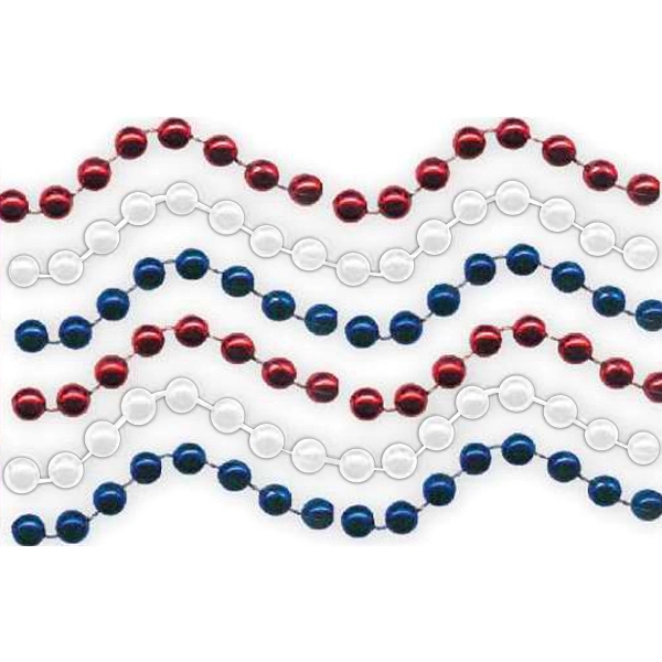 33" beaded necklace with red, white and blue beads. Blank.... from ASI 98360 WOWLine / WOWLine®