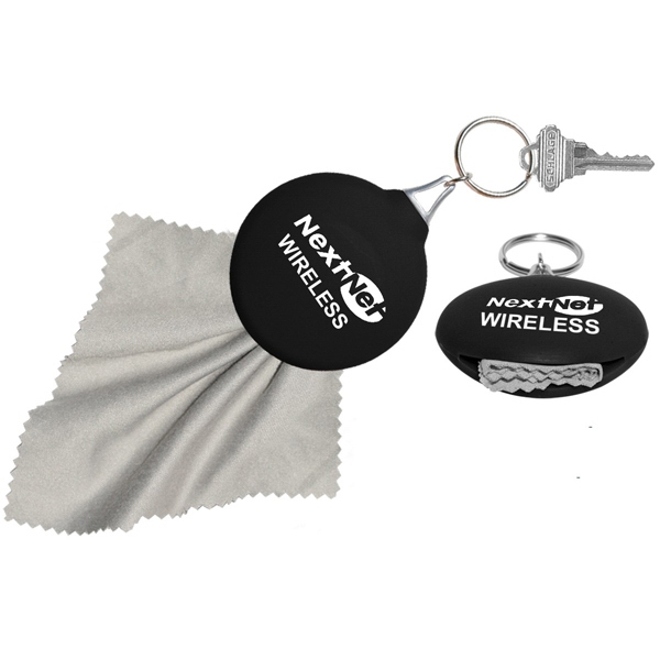 Rubber Key Tag W/Micro Fiber Cloth... from ASI 68507 The Magnet Group / Perfect Line