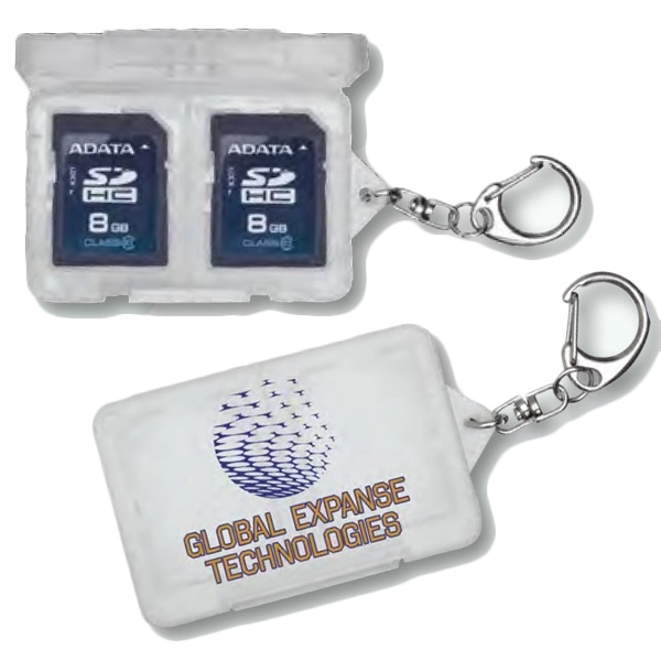 SD/XD memory card holder with lock tight closure; holds 4 cards.... from ASI 62190 Illini