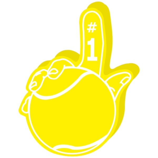 Foam tennis ball hand, 17.75" x 14" x 1" with a... from ASI 54886 Foamworx / FoamWorx