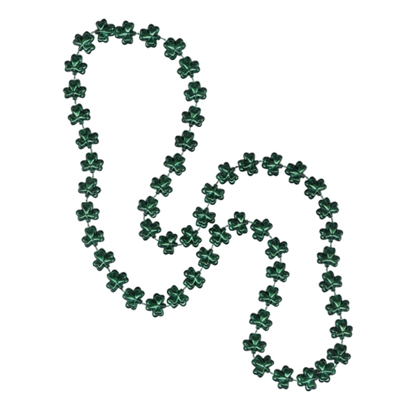 Clover -shaped Mardi Gras beads on 33" strand.... from ASI 62677 iline PROMO (The Innovative Line) / The Innovative Line