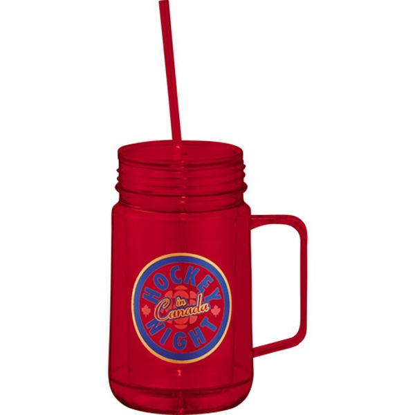 Game Day - 24 oz mason jar.... from ASI 66887 PCNA / Leed's