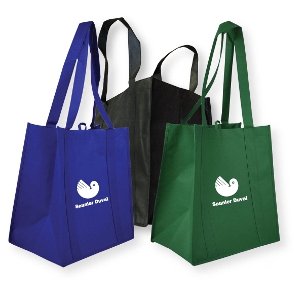 11.75"w x 13.75" nonwoven eco-friendly tote bag with a 8.5" gusset.... from ASI 57956 Graphco line