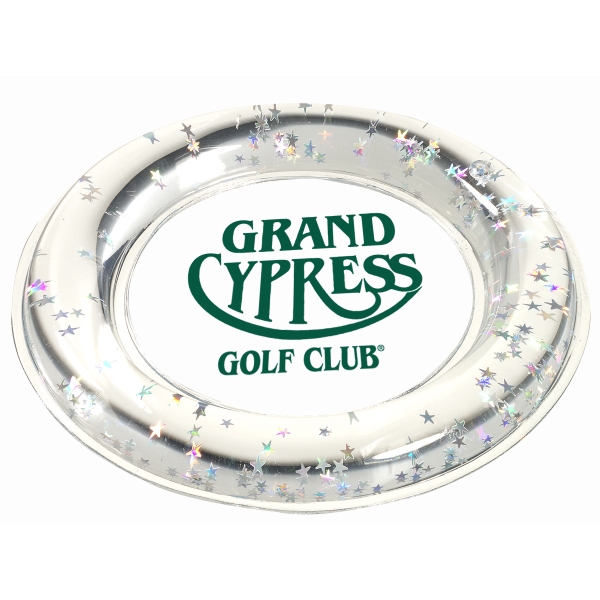 PVC beverage pad with freezable liquid ring with glittery stars.... from ASI 79530 Prime Line / Prime Line