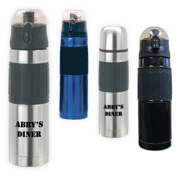 Double duty flask with handy rubber grip, 16 oz.... from ASI 98766 Yanlee Trading Co Ltd