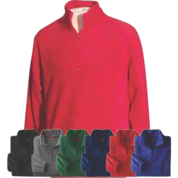 Fleece quarter-zip pullover with bottom hem drawcord with toggles, on-seam pockets,... from ASI 31260 AdCapitol / Adcap®