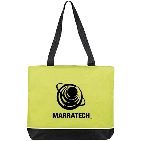 Zipper two tone, 600 Denier polyester tote bag, 18" x 15"... from ASI 40515 BILD Enterprises LLC / Ben-Line