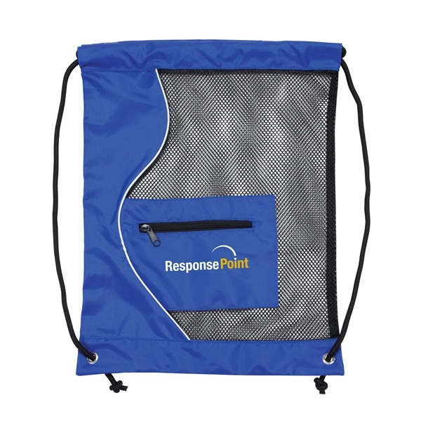 Mesh drawstring backpack made of 210D nylon.... from ASI 57702 GoodHopeBags, Inc.