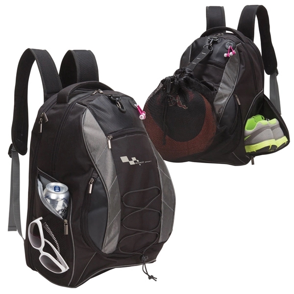 Sport backpack made of 600D Polyester and 420D Jacquard Nylon.... from ASI 57702 GoodHopeBags, Inc.