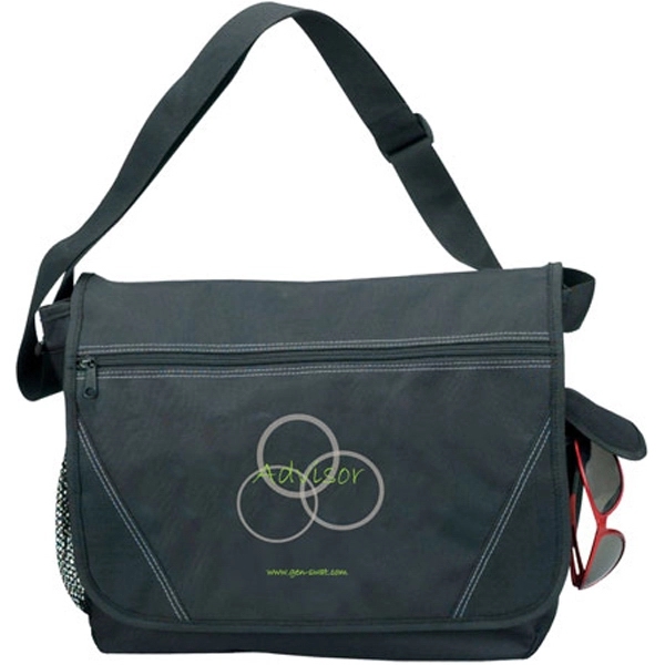 Contrast messenger bag with spacious main compartment.... from ASI 37455 Atteff International Inc