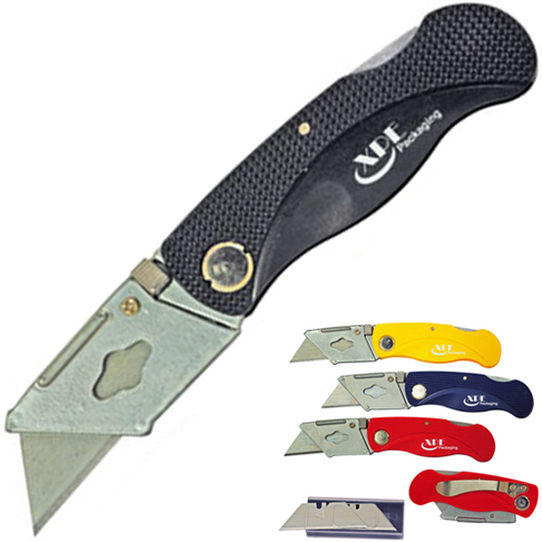 Locking folding utility knife with 5 extra blades.... from ASI 37455 Atteff International Inc / Atteff