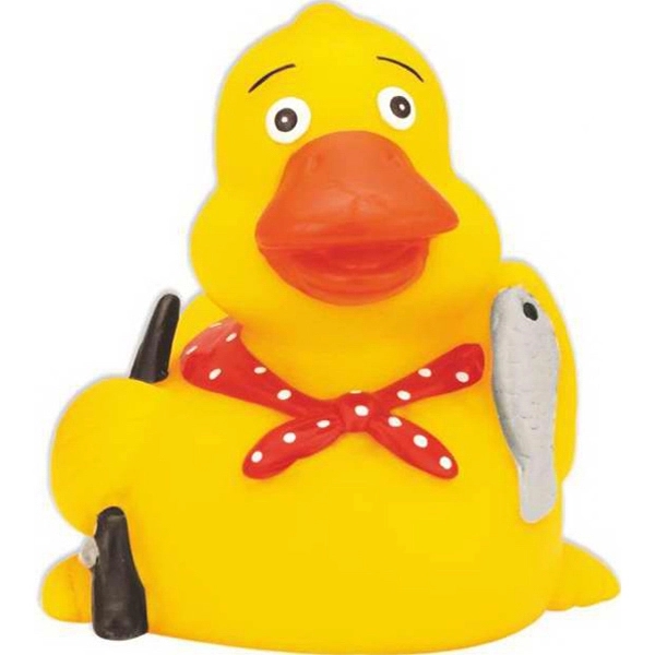 Floatable yellow rubber gone fishing duck.... from ASI 57705 Goodview Industries Co Inc / Goodview Industries