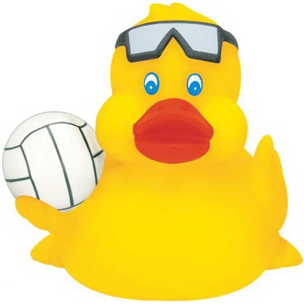 Floatable rubber volleyball duck with white volleyball.... from ASI 57705 Goodview Industries Co Inc / Goodview Industries