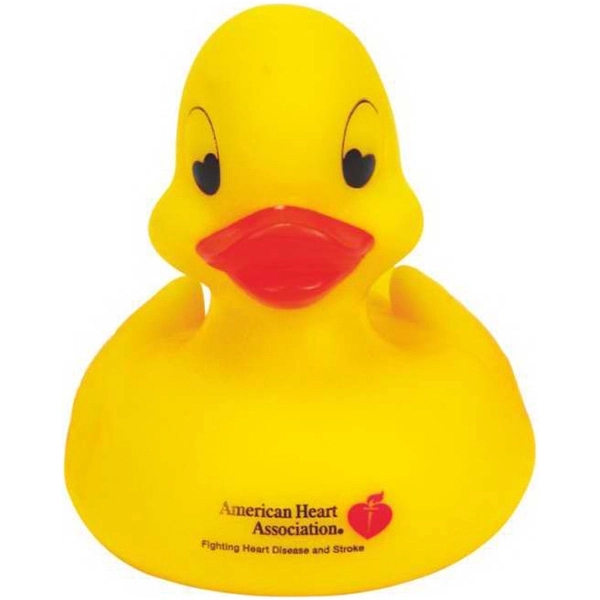 Rubber duck squeaking toy with heart shape eyes, floatable.... from ASI 57705 Goodview Industries Co Inc / Goodview Industries