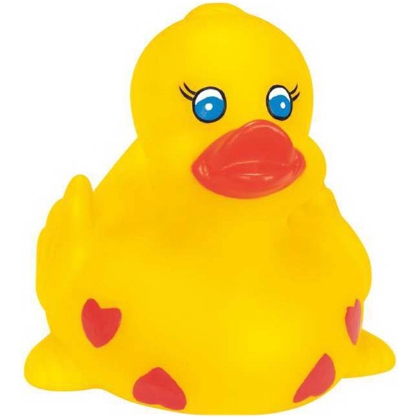 Floatable yellow rubber sweet hearts duck.... from ASI 57705 Goodview Industries Co Inc