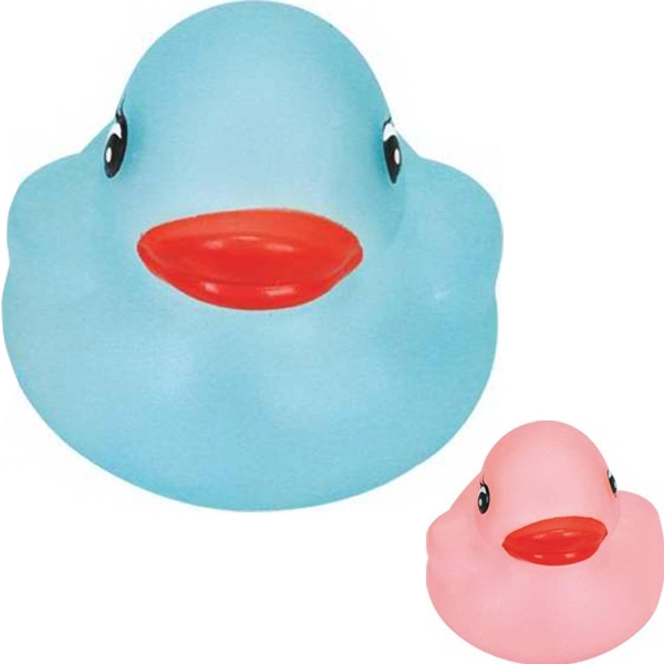Transparent colored rubber mom duck squeaky toy... from ASI 57705 Goodview Industries Co Inc / Goodview Industries