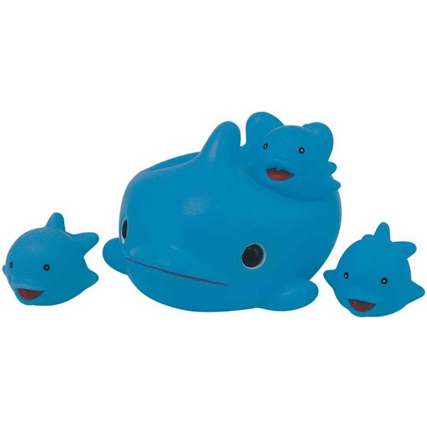 Four piece rubber dolphin family soap holder with 1 big and... from ASI 57705 Goodview Industries Co Inc / Goodview Industries