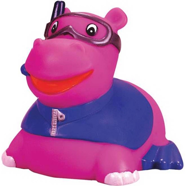 Rubber hippo squeaking toy, balanced for floating.... from ASI 57705 Goodview Industries Co Inc / Goodview Industries
