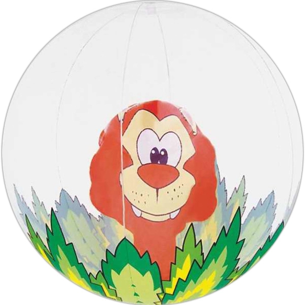 Inflatable 16" lion in the jungle beach ball.... from ASI 57705 Goodview Industries Co Inc / Goodview Industries