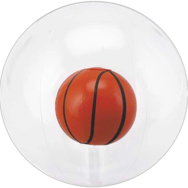 Transparent beach ball with inflatable sports ball insert.... from ASI 57705 Goodview Industries Co Inc / Goodview Industries