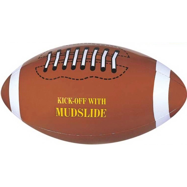 Brown inflatable football with black and white markings.... from ASI 57705 Goodview Industries Co Inc / Goodview Industries
