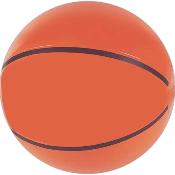 Orange inflatable basketball with traditional black markings.... from ASI 57705 Goodview Industries Co Inc / Goodview Industries